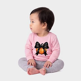 Coquette Halloween Pumpkin - Infant Crew Fleece Sweatshirt