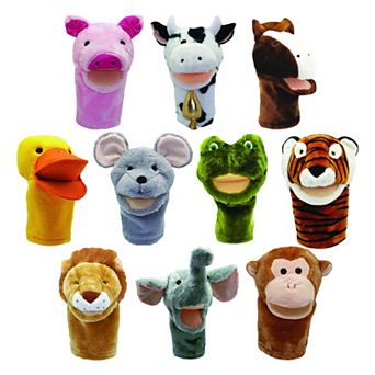 Get Ready Kids Bigmouth 10 pc Animal Puppet Set