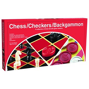 Pressman Chess, Checkers & Backgammon Board Game