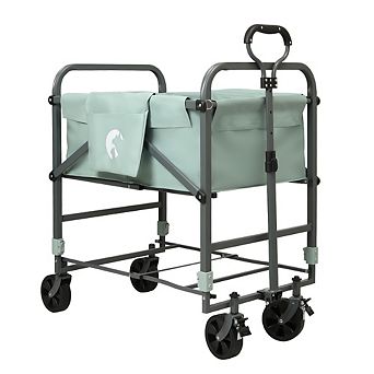 Pet Bathing Cart for Small Dogs & Cats with Wheels, Adjustable Height 32.9-41.3 in Grooming Trolley