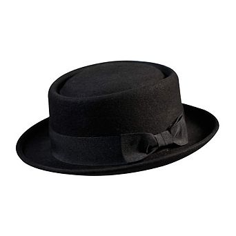 Unisex Felt Pork Pie Fedora Hat Classic 1920s Style Wearable Costume Accessory