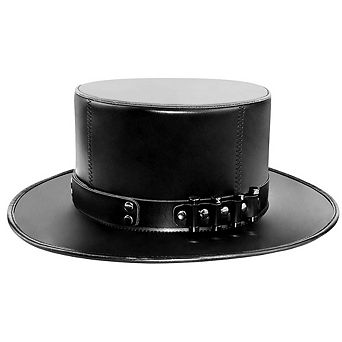 Steampunk Vintage PU Leather Plague Top Hat Costume Accessory