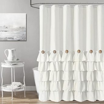 Farmhouse Fabric Shower Curtain Microfiber Quick Dry Easy Clean Machine Washable