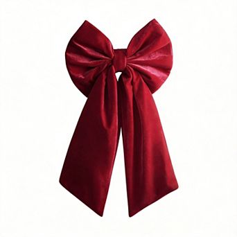 Velvet Bow Christmas Decor Festive Holiday Accent For Wreaths Porch And Gifts