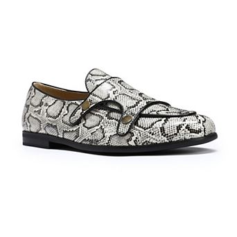 Men's Retro Snake‑Print Loafers, Classic Slip‑On Design