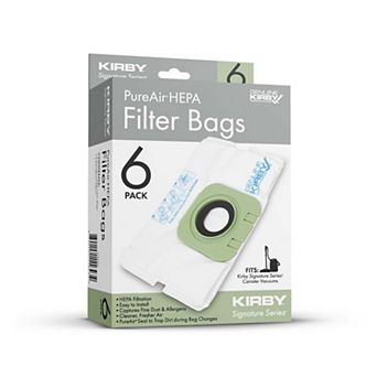 PureAir Filter Bags 6 Pack with 2 Pre-Motor Filters for Kirby Canister Vacuums