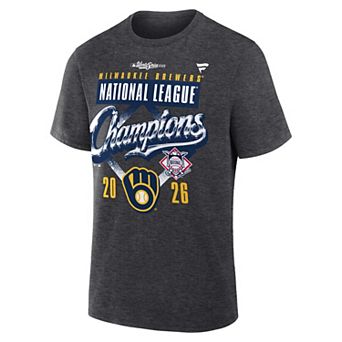 Men's Fanatics Milwaukee Brewers League Champ Series Locker Room Graphic Tee