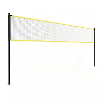 32FT Portable Volleyball Net System Adjustable Height with Ball Pump & Bag for Beach Yard