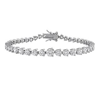 Stella Grace Sterling Silver Lab-Created White Sapphire Tennis Bracelet