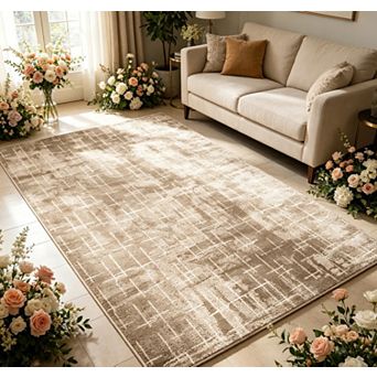 Area Rugs Modern Ultra Soft Rugs for Living Room Bedroom Thickened Memory-Foam Washable Area Rug