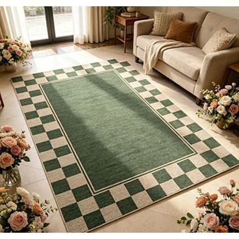 Area Rug Washable Rugs for Living Room Abstract Area Rug Neutral Soft Rugs Non Slip Carpet