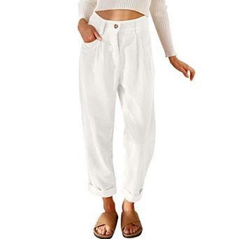 Women High Waisted Straight Leg Corduroy Pants Cotton Soft Comfortable Vintage Trousers