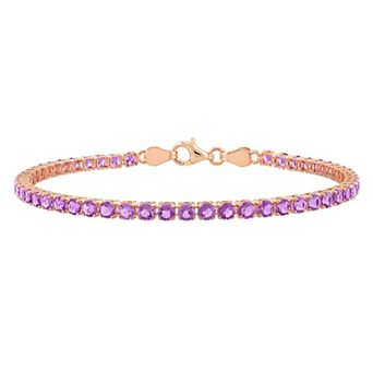 Stella Grace Sterling Silver Gemstone Tennis Bracelet