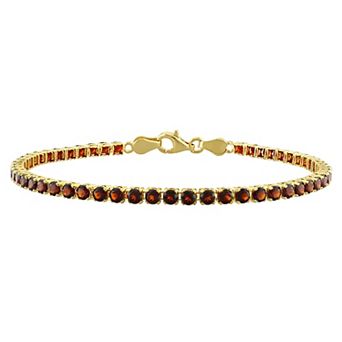Stella Grace Sterling Silver Gemstone Tennis Bracelet