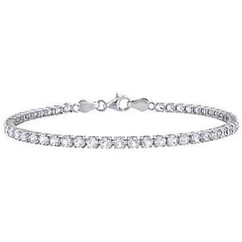 Stella Grace Sterling Silver Gemstone Tennis Bracelet