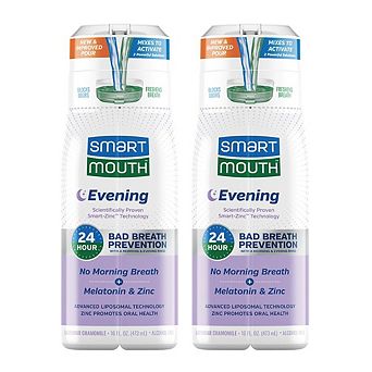 SmartMouth Advanced Liposomal Evening Mouthwash - Melatonin & Zinc - 16 fl oz, 2-Pack