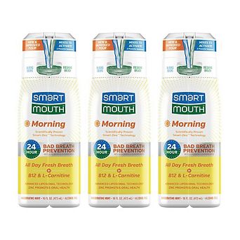 SmartMouth Advanced Liposomal Morning Mouthwash - Vitamin B12 & L-Carnitine - 16 fl oz, 3-Pack