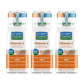 SmartMouth Advanced Liposomal Vitamin C Mouthwash - Citrus Mint - Zinc-Activated - 16 fl oz, 3-Pack