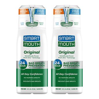 SmartMouth Original Zinc Activated Mouthwash - Fresh Mint - 16 fl oz (2 Pack)