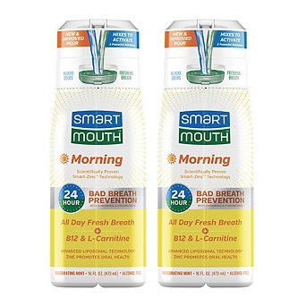 SmartMouth Advanced Liposomal Morning Mouthwash - Vitamin B12 & L-Carnitine - 16 fl oz, 2-Pack