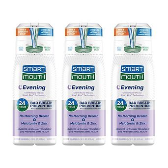 SmartMouth Advanced Liposomal Evening Mouthwash - Melatonin & Zinc - 16 fl oz, 3-Pack