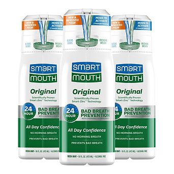 SmartMouth Original Zinc Activated Mouthwash - Fresh Mint - 16 fl oz - 3 Pack