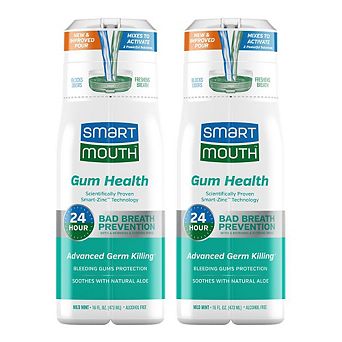 SmartMouth Gum Health Zinc Activated Mouthwash - Bleeding Gums Protection - 16 fl oz, 2-Pack