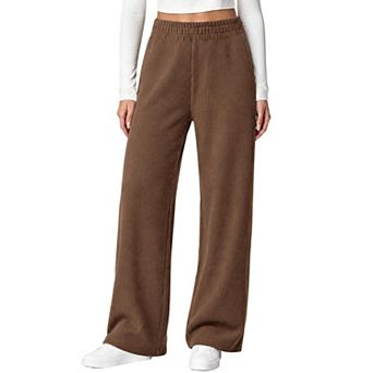 Women High Waist Wide Leg Corduroy Pants Casual Loose Fit Lounge Trousers With Pockets