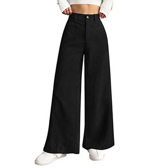 Women's High Waisted Corduroy Wide Leg Pants Casual Comfort