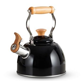 Cool Touch Handle Stainless Steel Stovetop Whistling Tea Kettle Universal Cooktop Compatible