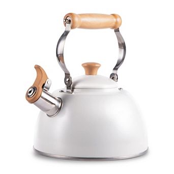 Cool Touch Handle Stainless Steel Stovetop Whistling Tea Kettle Universal Cooktop Compatible