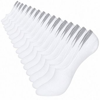 Womens 8 Pairs Cotton Rich Low Cut No Show Socks