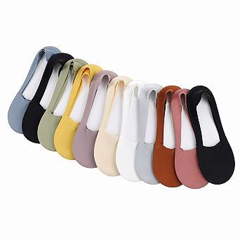 10 Pairs No Show Invisible Low Cut Liner Socks Non Slip Thin Ice Silk