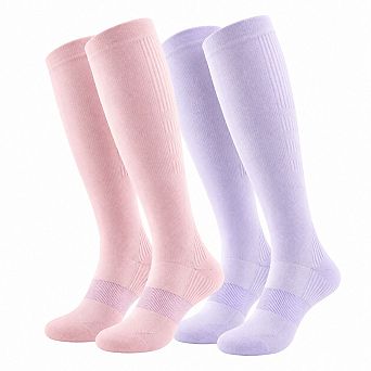 2 Pairs Compression Socks For Women Men Athletic Travel Support Circulation