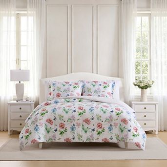 Lenox Reversible Printed Down-Alternative Comforter Set with Shams
