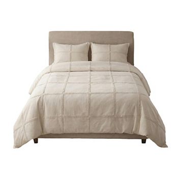 Lavish Home Beige Comforter Set with Shams