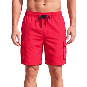 Men's Board Shorts Drawstring Mesh Lining Pockets Swimwear Beach