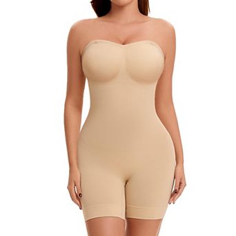 Strapless Full Body Shapewear Seamless Tummy Control Bodysuit For Women