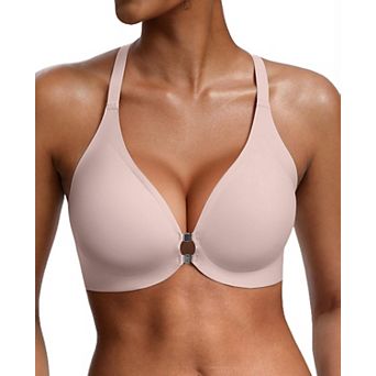 Front Closure Wireless Push Up Seamless Bralette 360 Support Everyday Sports Bra