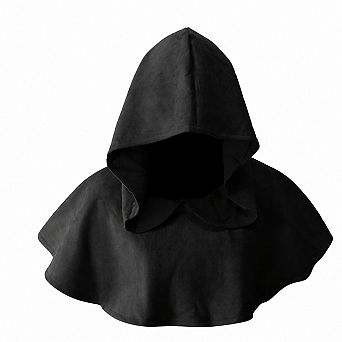 Faux Suede Medieval Cowl Hat Pagan Cosplay Accessory