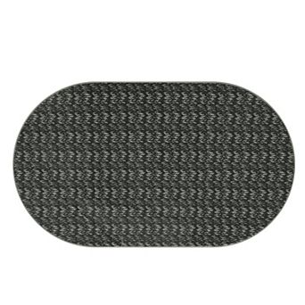 Area Rug Modern Braided Print Accent Carpet Non-Slip Backing Contemporary Washable Carpet