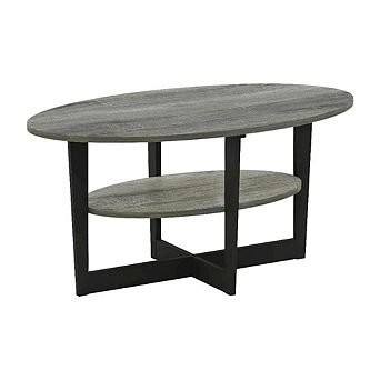FurniFact Oval Coffee Table with Durable Construction