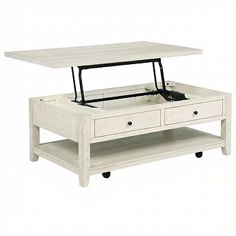 FurniFact Lift-Top Coffee Table Rectangular Coastal Style