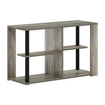 FurniFact Narrow Coffee Table with Open Shelves and Sturdy Frame