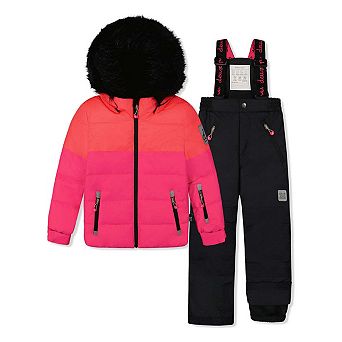 Two Piece Play Snowsuit Bright Pink