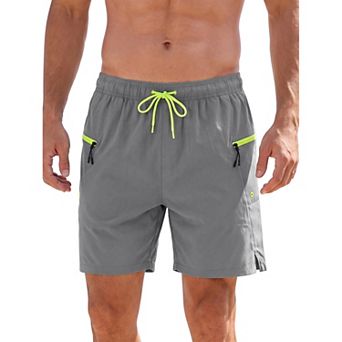 Men's Swim Trunks with Compression Liner Hawaiian Bathing Suit