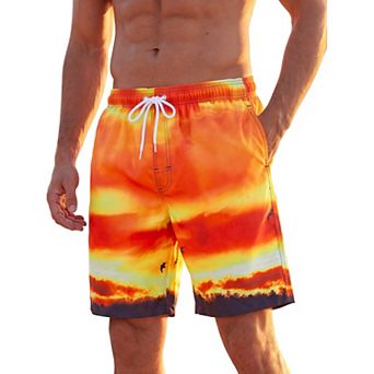 Men's Hawaiian Swim Trunks Mesh Lining Quick Dry Beach Shorts