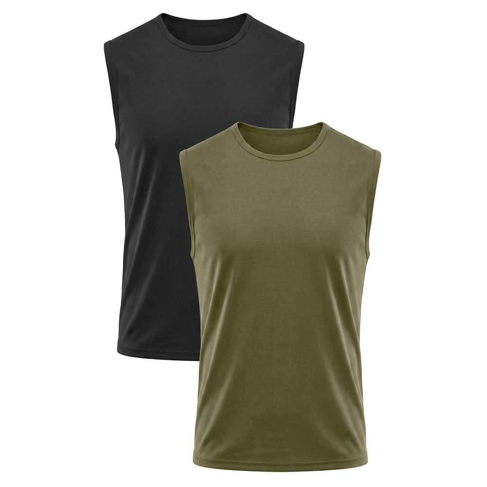 Men's 2 Pack Workout Tank Tops Sleeveless Muscle Tee Bodybuilding