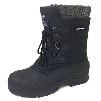 Men's Winter Boots 9" Black Insulated Snow Boots