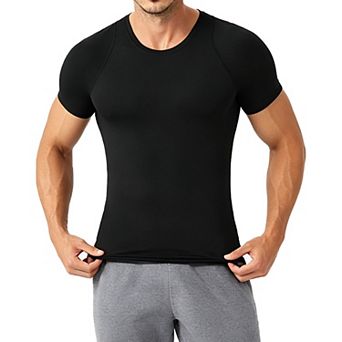 Men's Short Sleeve Athletic T Shirt High Stretch Quick Dry Moisture Wicking Workout Running Top